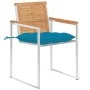 Sillas de jardín 4 unidades con cojines madera maciza teca by , Garden chairs - Ref: Foro24-3078573, Price: 539,27 €, Discoun...