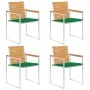 Sillas de jardín 4 unidades con cojines madera maciza teca von , Gartenstühle - Ref: Foro24-3078559, Preis: 539,70 €, Rabatt: %