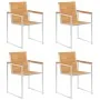Sillas de jardín 4 unidades con cojines madera maciza teca von , Gartenstühle - Ref: Foro24-3078559, Preis: 539,70 €, Rabatt: %