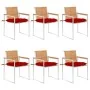 Sillas de jardín y cojines 6 unidades madera maciza de acacia by , Garden chairs - Ref: Foro24-3078602, Price: 828,61 €, Disc...