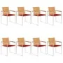 Sillas de jardín y cojines 8 unidades madera maciza de acacia by , Garden chairs - Ref: Foro24-3078614, Price: 1,00 €, Discou...