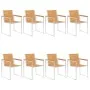 Sillas de jardín y cojines 8 unidades madera maciza de acacia by , Garden chairs - Ref: Foro24-3078614, Price: 1,00 €, Discou...