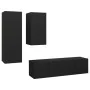 Set de muebles de salón TV 4 piezas madera ingeniería negro von , TV-Möbel - Ref: Foro24-3078836, Preis: 140,30 €, Rabatt: %