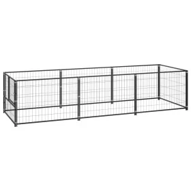 Perrera acero 3 m² negra von , Hundehütten und Zäune - Ref: Foro24-3082093, Preis: 170,36 €, Rabatt: %