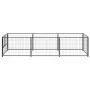 Perrera acero 3 m² negra by , Dog kennels and fences - Ref: Foro24-3082093, Price: 170,36 €, Discount: %