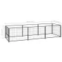 Perrera acero 3 m² negra by , Dog kennels and fences - Ref: Foro24-3082093, Price: 170,36 €, Discount: %
