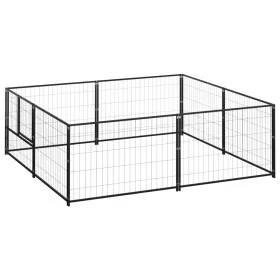 Perrera acero 4 m² negra von , Hundehütten und Zäune - Ref: Foro24-3082109, Preis: 168,63 €, Rabatt: %