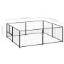 Perrera acero 4 m² negra by , Dog kennels and fences - Ref: Foro24-3082109, Price: 170,36 €, Discount: %