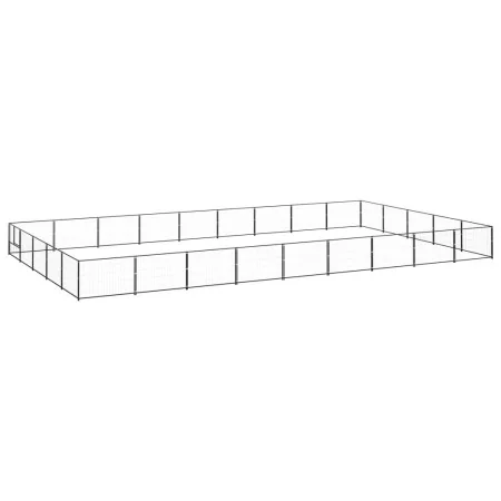 Perrera acero 45 m² negra by , Dog kennels and fences - Ref: Foro24-3082161, Price: 490,99 €, Discount: %