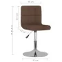 Silla de comedor giratoria tela marrón von , Essstühle - Ref: Foro24-3087471, Preis: 78,92 €, Rabatt: %