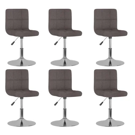 Sillas de comedor giratorias 6 unidades tela color gris taupe de , Sillas de comedor - Ref: Foro24-3087467, Precio: 306,02 €,...