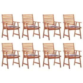 Sillas comedor de jardín y cojines 8 uds madera maciza acacia by , Garden chairs - Ref: Foro24-3078387, Price: 544,31 €, Disc...