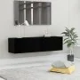 Mueble pared TV madera contrachapada negro 120x30x30 cm by , TV Furniture - Ref: Foro24-801491, Price: 63,59 €, Discount: %