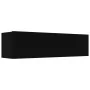 Mueble pared TV madera contrachapada negro 120x30x30 cm by , TV Furniture - Ref: Foro24-801491, Price: 63,59 €, Discount: %