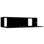 Mueble pared TV madera contrachapada negro 120x30x30 cm by , TV Furniture - Ref: Foro24-801491, Price: 63,59 €, Discount: %