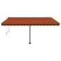 Toldo de pie automático naranja y marrón 400x350 cm by , Awnings - Ref: Foro24-3069830, Price: 580,55 €, Discount: %