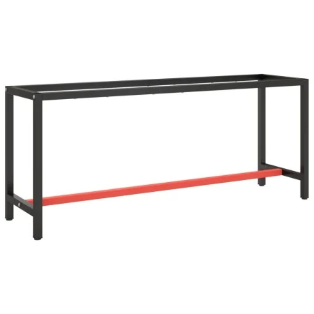 Estructura banco de trabajo metal negro y rojo mate 190x50x79cm de , Patas para mesas - Ref: Foro24-151453, Precio: 106,65 €,...