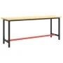 Estructura banco de trabajo metal negro y rojo mate 190x50x79cm de , Patas para mesas - Ref: Foro24-151453, Precio: 106,65 €,...