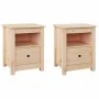 Mesitas de noche 2 uds madera maciza de pino 40x35x49 cm by , Nightstands - Ref: Foro24-813710, Price: 112,45 €, Discount: %