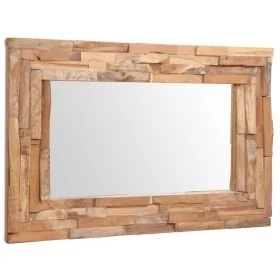 Espejo decorativo rectangular teca 90x60 cm by , Mirrors - Ref: Foro24-244563, Price: 203,70 €, Discount: %