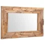 Espejo decorativo rectangular teca 90x60 cm de , Espejos - Ref: Foro24-244563, Precio: 203,70 €, Descuento: %