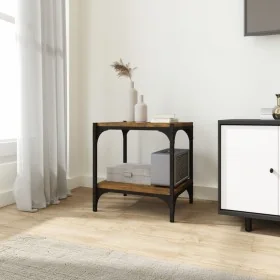Mueble para TV contrachapada y acero roble ahumado 40x33x41 cm de , Muebles TV - Ref: Foro24-819304, Precio: 27,16 €, Descuen...