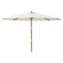 Sombrilla de jardín con poste de madera color arena 400x273 cm by , Umbrellas - Ref: Foro24-363175, Price: 129,47 €, Discount: %