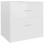 Mesita de noche madera contrachapada blanco brillo 40x30x40 cm by , Nightstands - Ref: Foro24-801047, Price: 59,29 €, Discoun...