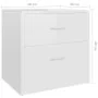 Mesita de noche madera contrachapada blanco brillo 40x30x40 cm by , Nightstands - Ref: Foro24-801047, Price: 59,29 €, Discoun...