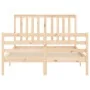 Estructura de cama con cabecero madera maciza 120x200 cm de vidaXL, Camas y somieres - Ref: Foro24-3194241, Precio: 114,60 €,...