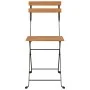 Sillas cafetería plegables 4 uds acero y madera maciza de teca von , Gartenstühle - Ref: Foro24-319980, Preis: 164,02 €, Raba...