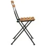 Sillas cafetería plegables 4 uds acero y madera maciza de teca von , Gartenstühle - Ref: Foro24-319980, Preis: 164,02 €, Raba...