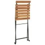 Sillas cafetería plegables 4 uds acero y madera maciza de teca von , Gartenstühle - Ref: Foro24-319980, Preis: 164,02 €, Raba...