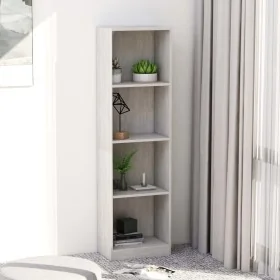 Estantería de 4 niveles contrachapada gris hormigón 40x24x142cm by , Bookcases and shelves - Ref: Foro24-800841, Price: 47,37...