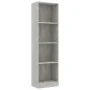 Estantería de 4 niveles contrachapada gris hormigón 40x24x142cm by , Bookcases and shelves - Ref: Foro24-800841, Price: 45,06...