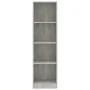 Estantería de 4 niveles contrachapada gris hormigón 40x24x142cm by , Bookcases and shelves - Ref: Foro24-800841, Price: 45,06...