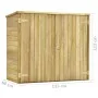 Caseta herramientas jardín madera pino impregnada 135x60x123 cm de , Cobertizos - Ref: Foro24-46359, Precio: 316,61 €, Descue...