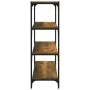 Estantería contrachapada y acero roble ahumado 80x33x100 cm by , Bookcases and shelves - Ref: Foro24-819344, Price: 70,07 €, ...