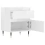 Mesita de noche madera contrachapada blanco brillo 40x35x50 cm de , Mesitas de noche - Ref: Foro24-830656, Precio: 46,39 €, D...