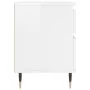 Mesita de noche madera contrachapada blanco brillo 40x35x50 cm de , Mesitas de noche - Ref: Foro24-830656, Precio: 46,39 €, D...
