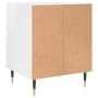 Mesita de noche madera contrachapada blanco brillo 40x35x50 cm de , Mesitas de noche - Ref: Foro24-830656, Precio: 46,39 €, D...