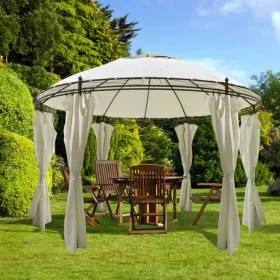 Cenador con cortinas redondo 3,5x2,7 m by , Tents and gazebos - Ref: Foro24-41419, Price: 329,51 €, Discount: %