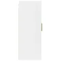 Armario de pared madera de ingeniería blanco brillo 35x34x90 cm by , Shelves and shelves - Ref: Foro24-812471, Price: 52,94 €...