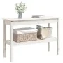 Mesa consola de madera maciza de pino blanco 110x40x75 cm by , Side tables - Ref: Foro24-814300, Price: 116,46 €, Discount: %