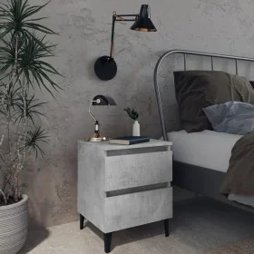 Mesita de noche madera contrachapada gris hormigón 40x35x50 cm by , Nightstands - Ref: Foro24-805877, Price: 55,88 €, Discoun...