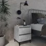 Mesita de noche madera contrachapada gris hormigón 40x35x50 cm de , Mesitas de noche - Ref: Foro24-805877, Precio: 55,96 €, D...
