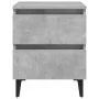 Mesita de noche madera contrachapada gris hormigón 40x35x50 cm de , Mesitas de noche - Ref: Foro24-805877, Precio: 55,96 €, D...