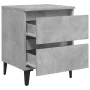 Mesita de noche madera contrachapada gris hormigón 40x35x50 cm de , Mesitas de noche - Ref: Foro24-805877, Precio: 55,96 €, D...