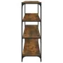 Estantería contrachapada y acero roble ahumado 100x33x100 cm de , Librerías y estanterías - Ref: Foro24-819359, Precio: 79,44...
