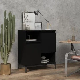 Aparador de madera contrachapada negro 60x35x70 cm de , Aparadores - Ref: Foro24-821149, Precio: 77,38 €, Descuento: %